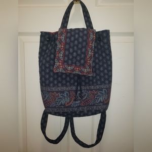Vera Bradley Vintage backpack, Classic Navy